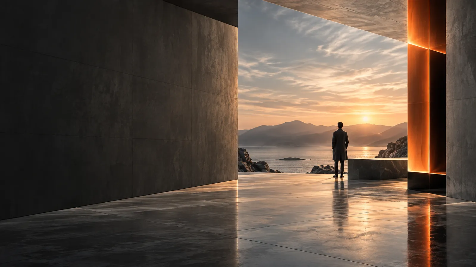 Arquitectura que se abre hacia un horizonte luminoso