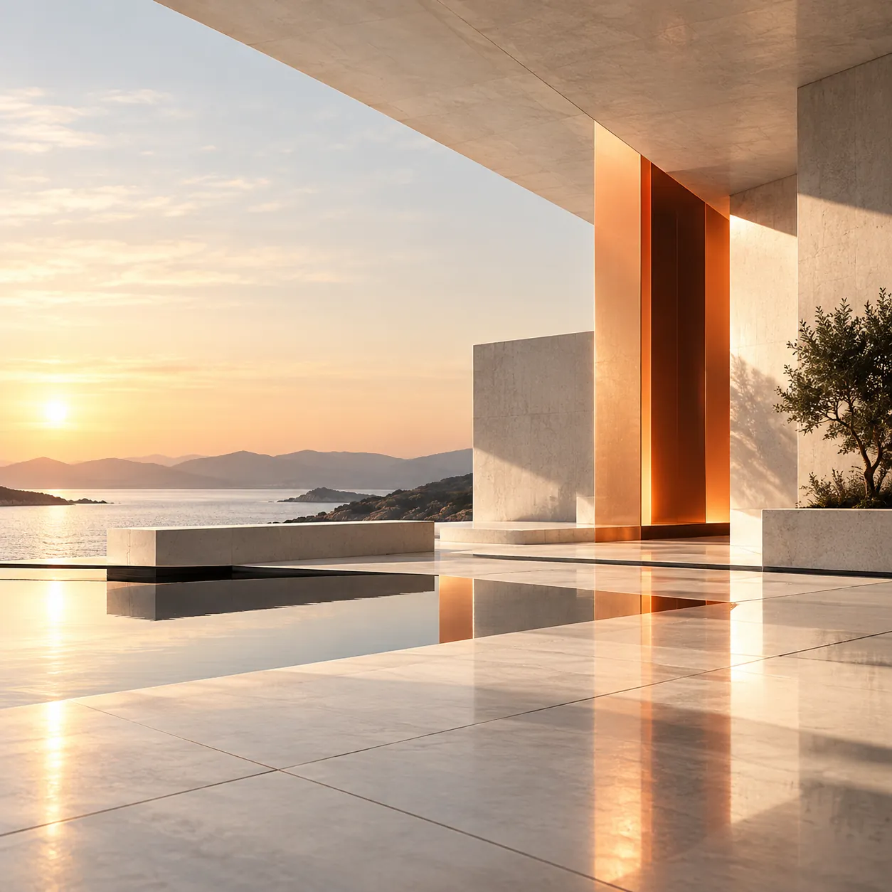 Architectural glass interior